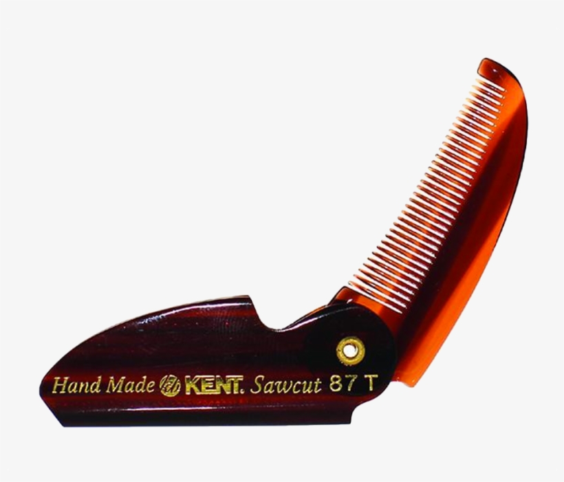Kent Brushes Peine Plegable Barba Y Bigote 117mm Fino - Mustache Trimming Scissors Special Brass Metel, transparent png download