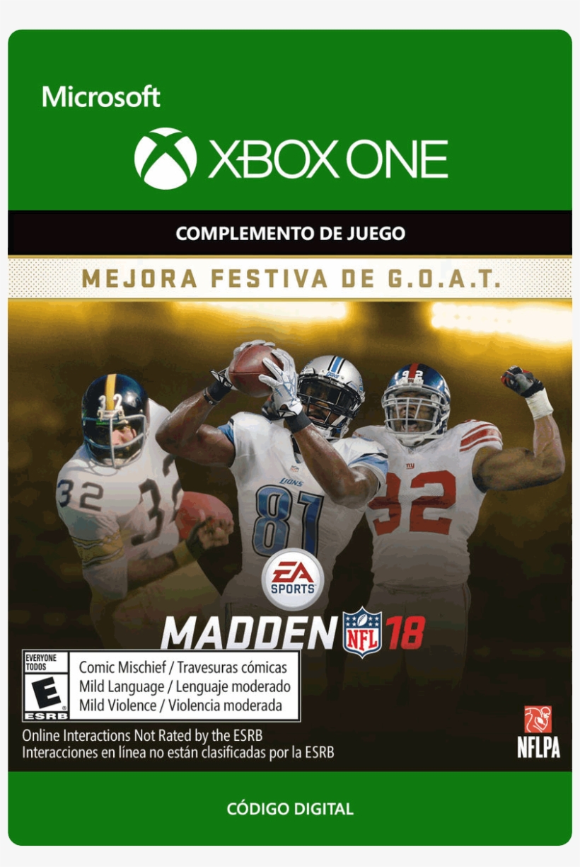 Madden Nfl18 G - Nhl 2018 Xbox One, transparent png download