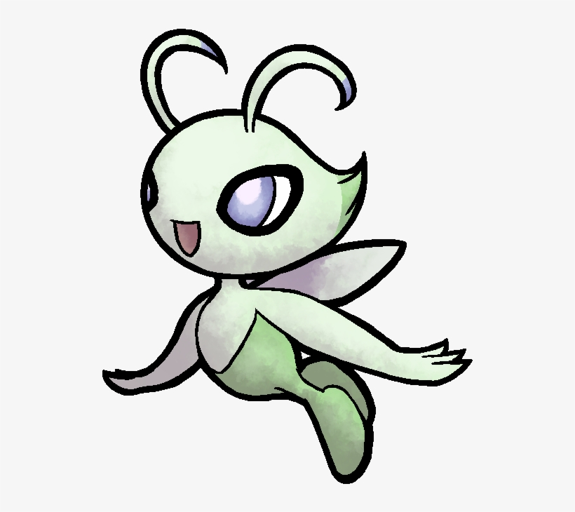 A Few Days Ago My Internet Went Out So Have A Celebi - Cartoon, transparent png download