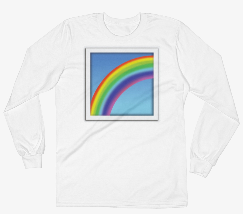 Men's Emoji Long Sleeve T-shirt - Rainbow, transparent png download