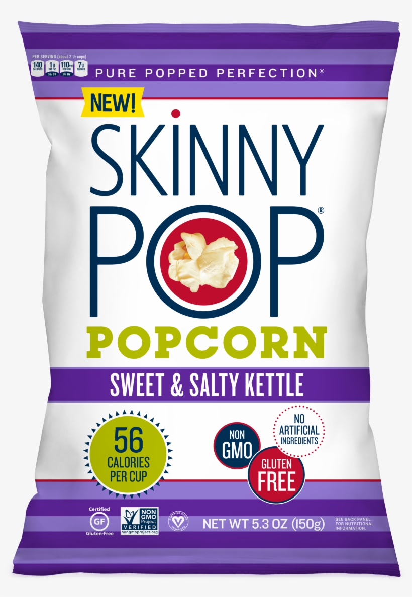 Sweet & Salty Kettle Popcorn - Skinny Pop Sweet And Salty, transparent png download