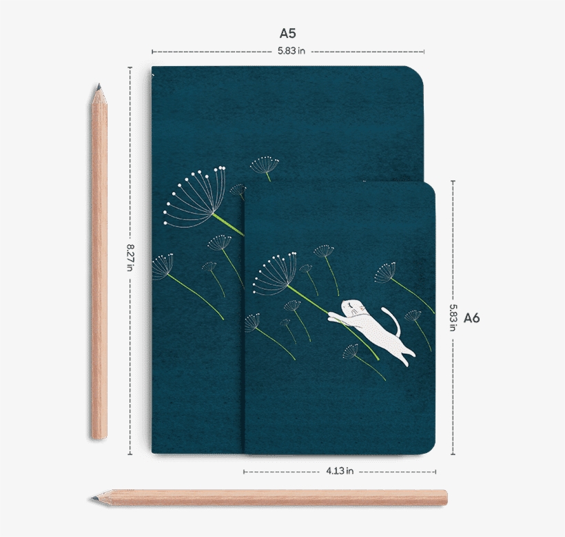 Dailyobjects Cat Dandy A5 Notebook Plain Buy Online - Illustration, transparent png download