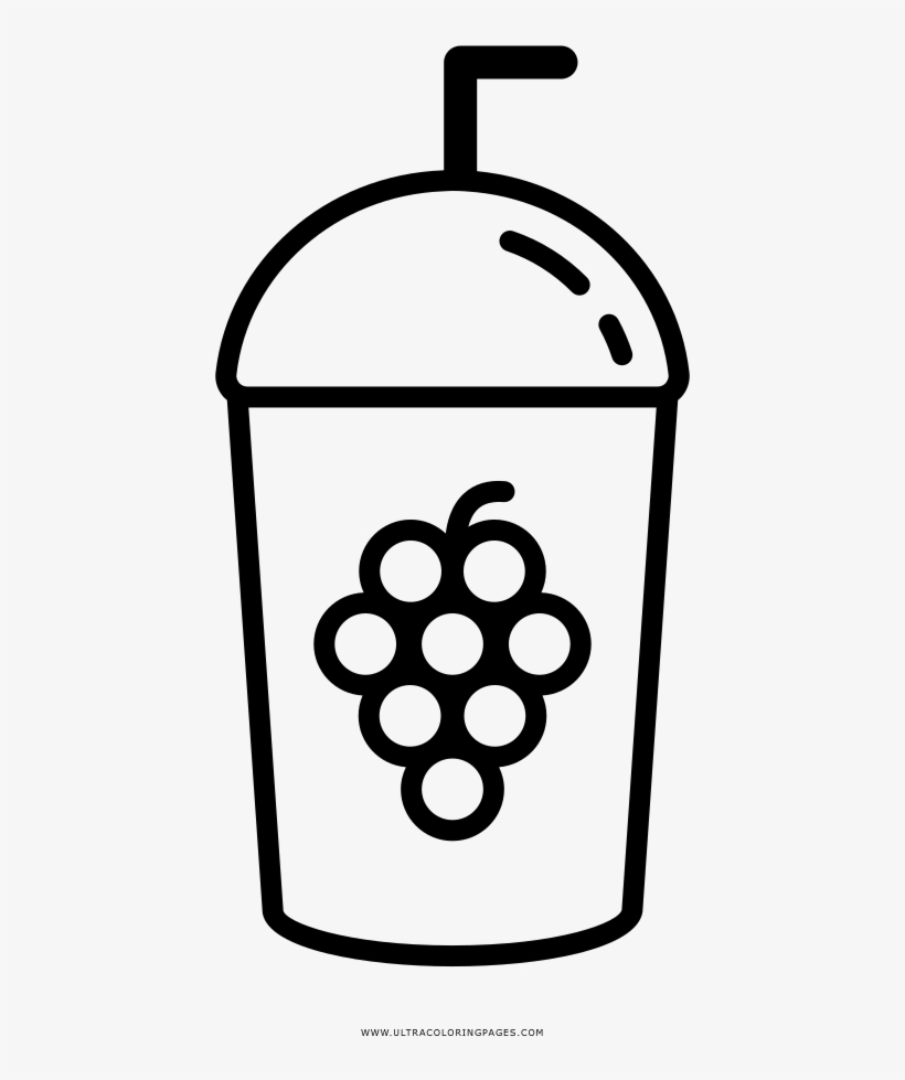 Grape Juice Coloring Page, transparent png download