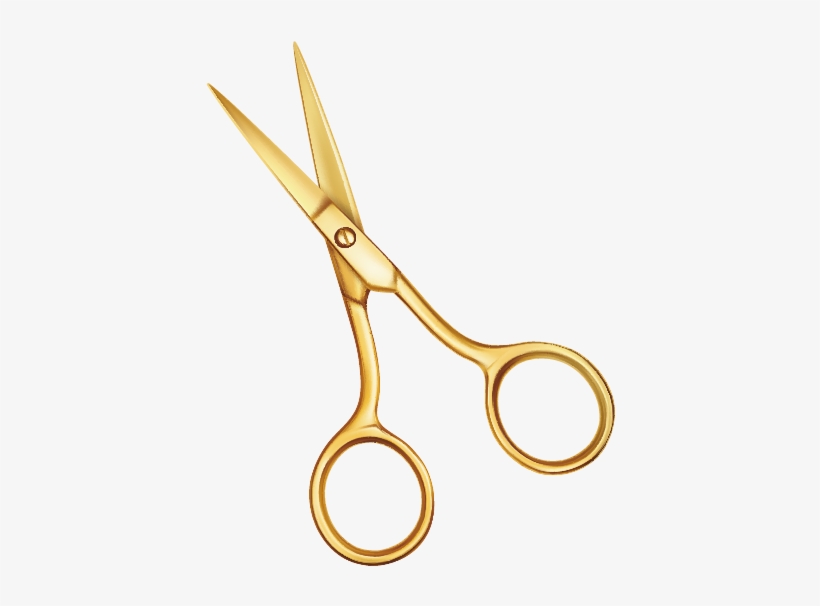 Gold Hair Scissors Png - Hair-cutting Shears, transparent png download