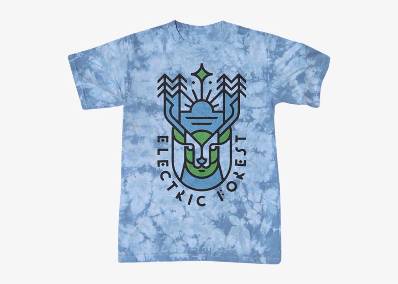 Electric Forest Deer Crackle Tie-dye - Electric Forest Merchandise, transparent png download