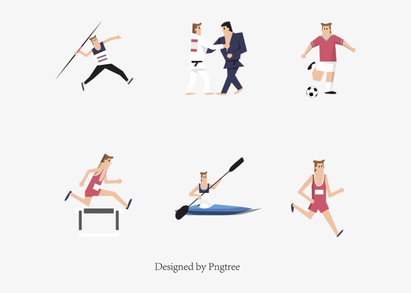 Cartoon Flat Sports Exercise Villain, Throwing, Football, - Vector Graphics, transparent png download
