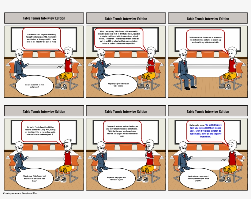 Tables Tennis Interview - Sports, transparent png download