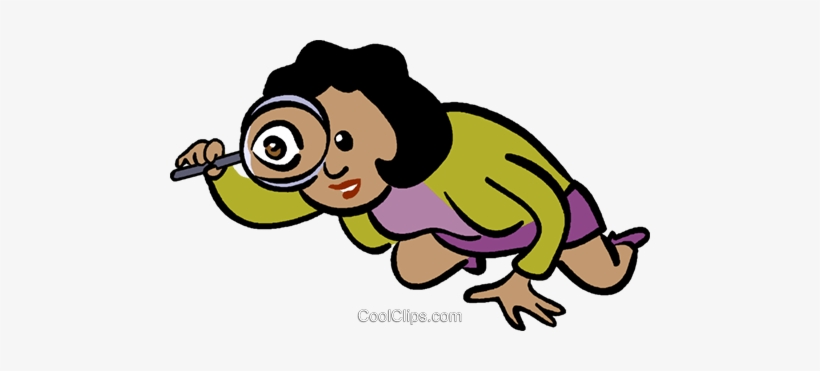 Negocios Con Lupa Libres De Derechos Ilustraciones - בלש עם זכוכית מגדלת, transparent png download