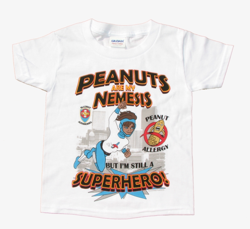 Peanut Allergy T-shirt Boy Superhero Jet Trail - Active Shirt, transparent png download