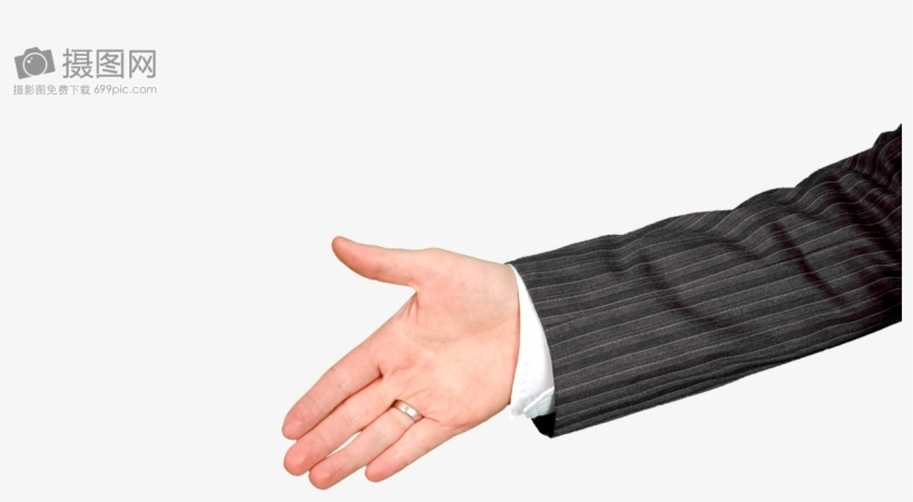 A Man With A Ring Handshake - Suit Arm Png, transparent png download