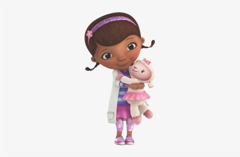 Lambiehugdoc - Doc Mcstuffins With Lambie, transparent png download