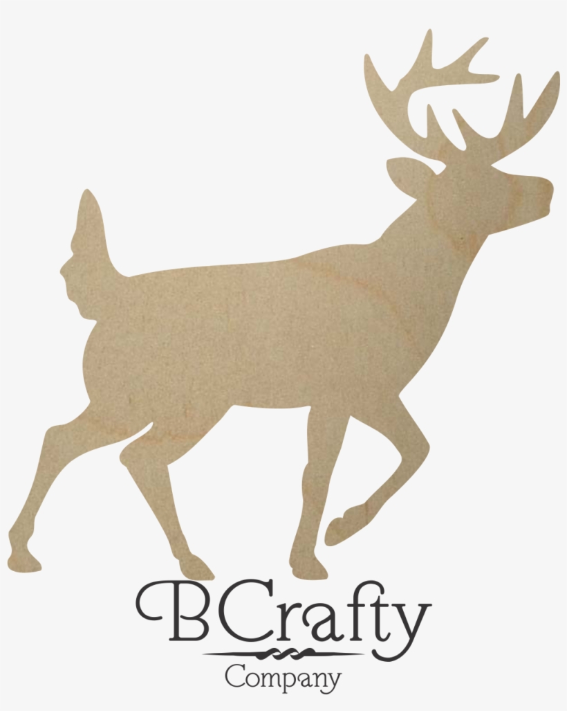 Unfinished Wooden Buck Shape - Deer Clip Art, transparent png download