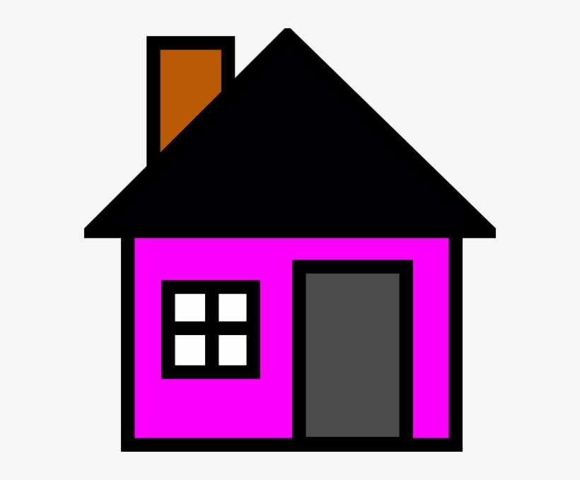 Pink House - Clip Art Pink House, transparent png download