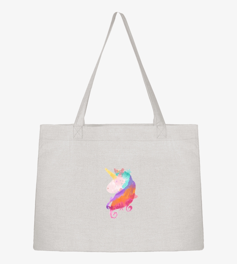 Shopping Tote Bag Stanley Stella Watercolor Unicorn - Bag, transparent png download