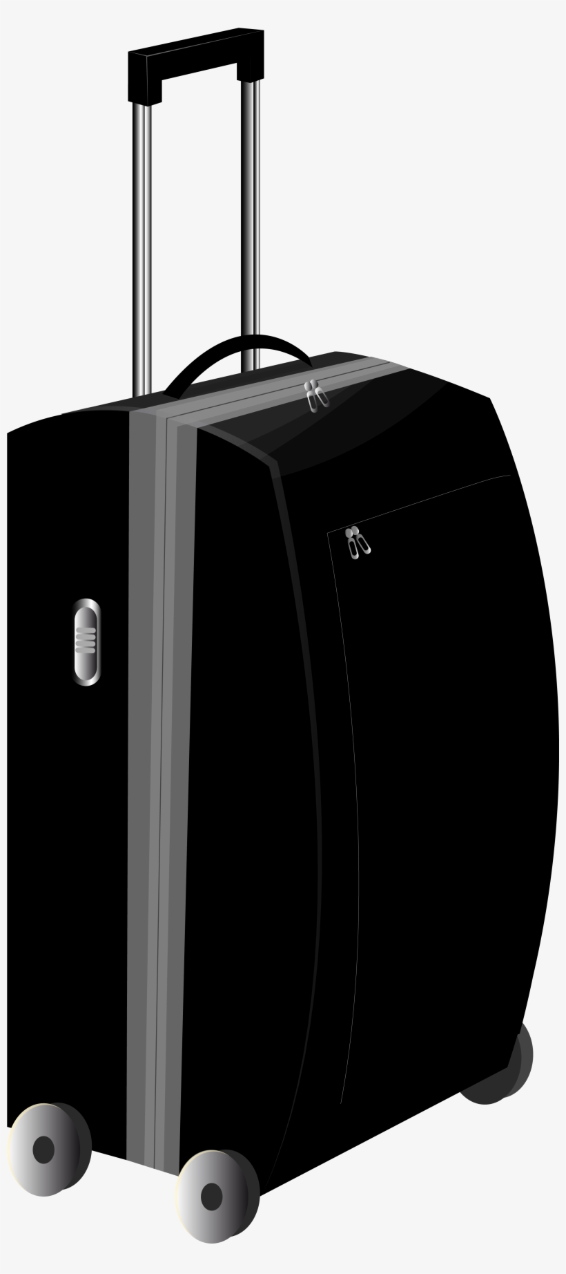 Black Trolley Travel Bag Png Clipart Image - Trolley Bag Png, transparent png download