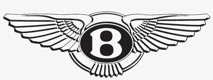 Bentley Logo - 1000 Pics - 2 Bentley W B In The Wings And Name Die Cut Decals, transparent png download