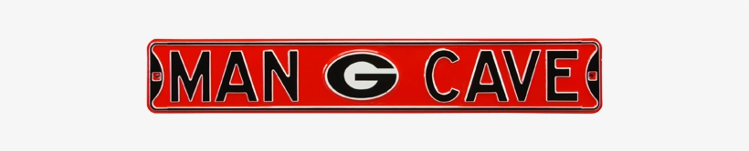 Georgia Bulldogs “man Cave” Authentic Street Sign - Wall Sign: Man Cave Georgia Bulldogs Steel Sign, 6x36in., transparent png download