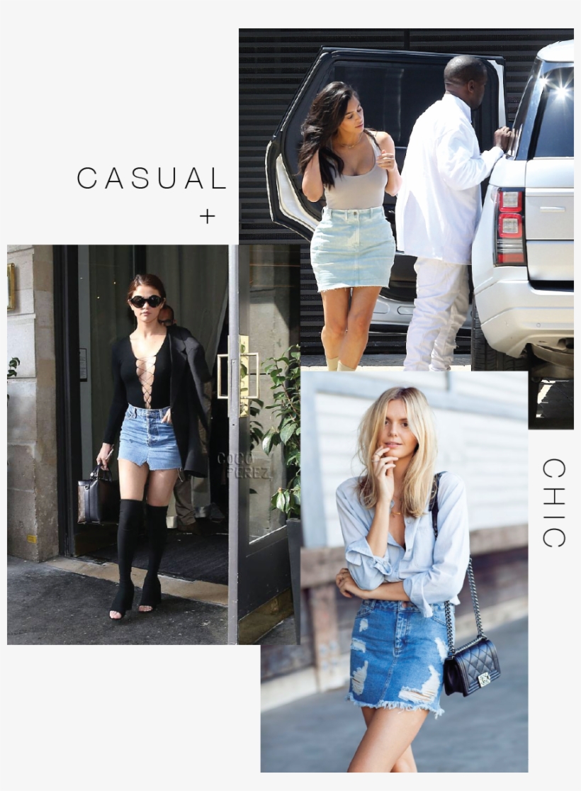 Kim Kardashian Denim Skirt - Denim Skirt, transparent png download
