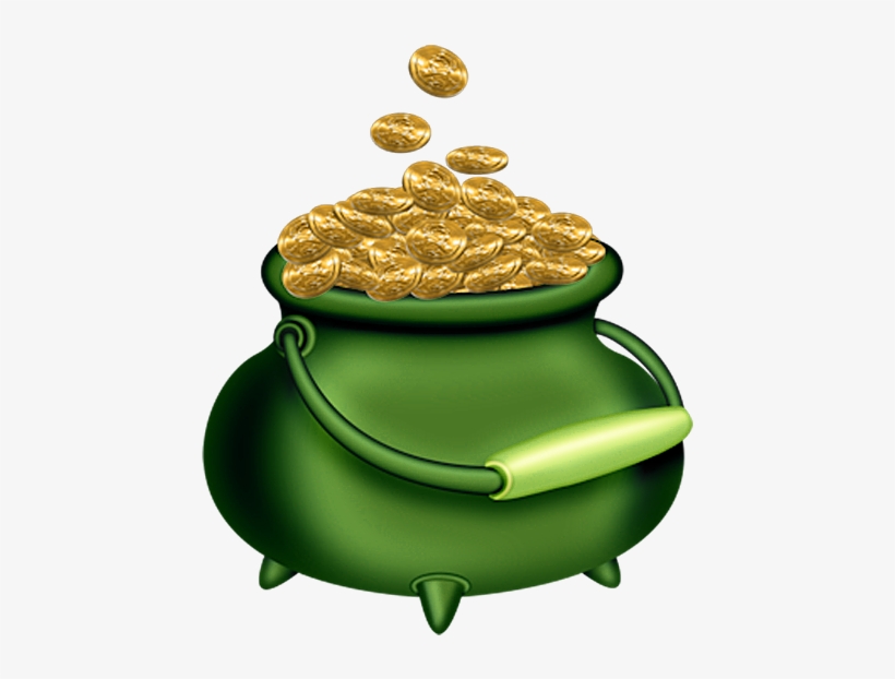 Clip Freeuse Library Green Pot Of Gold Png Irish Pinterest - Dinheiro Verde Png, transparent png download