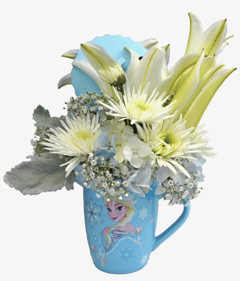 Anna And Elsa Flower Mug With Lid - Anna, transparent png download