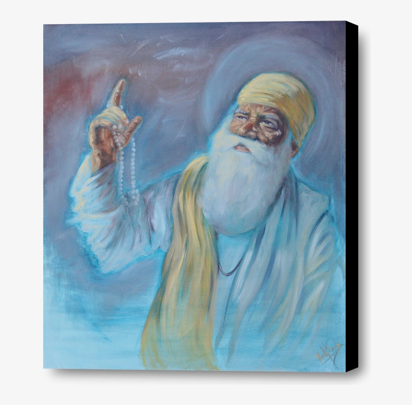 Guru Nanak Dev Ji By Ramandip Singh - Painting Guru Nanak Dev Ji, transparent png download