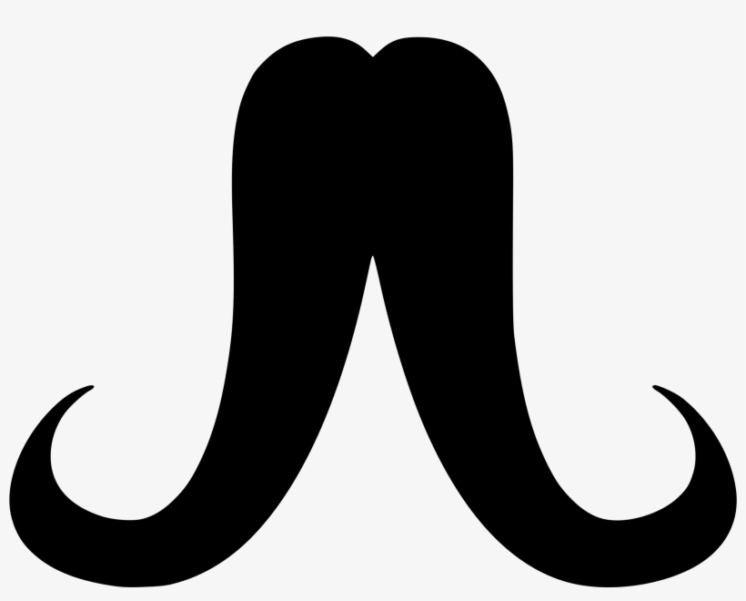 Big Image Png - Mustache Silhouette, transparent png download