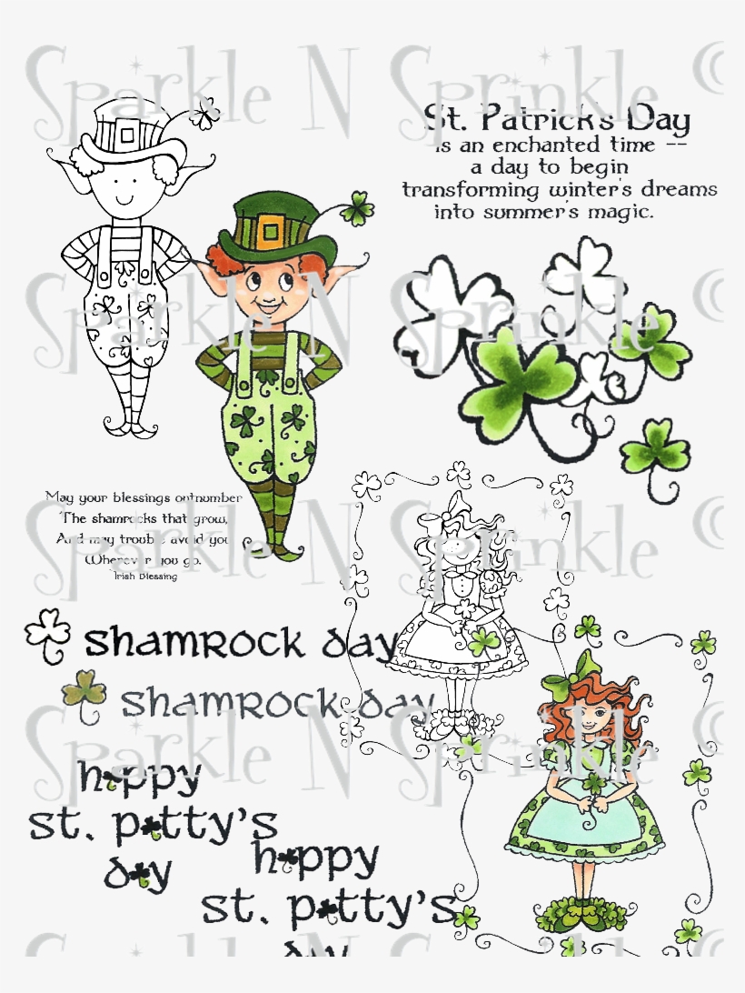Irish Shamrocks Digital Stamp Set, Digi485mp - Reflet D Acide, transparent png download