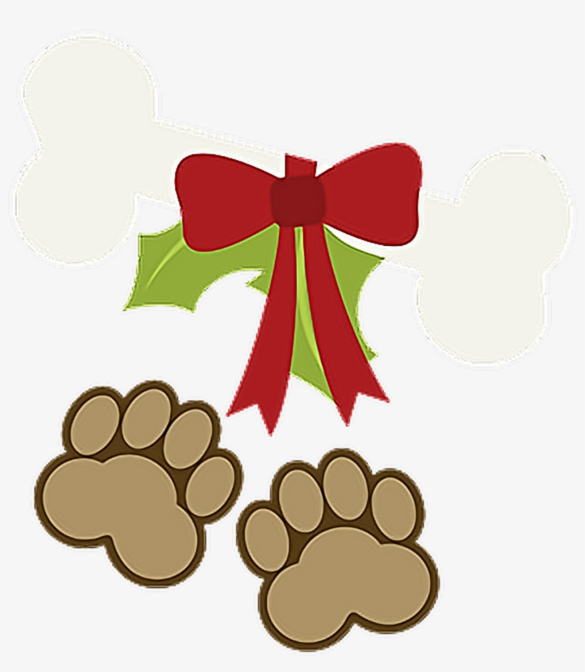 Happy Holidays Xmas Christmas Paws Puppy Pet Dog Bone - Christmas Paws, transparent png download