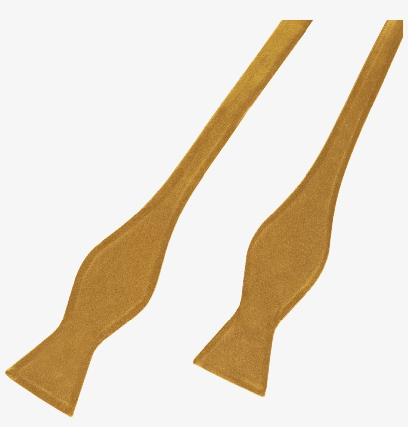 Bow Tie Silk Gold 2 - Wood, transparent png download