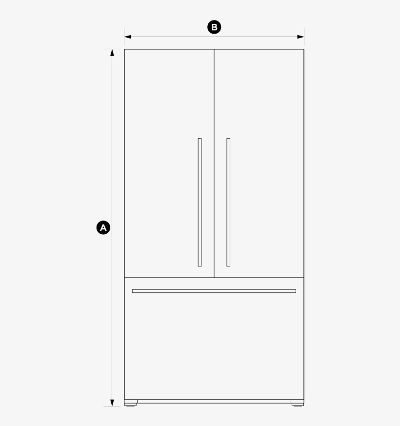 Rf610adx4 Dimensions - Cabinetry, transparent png download