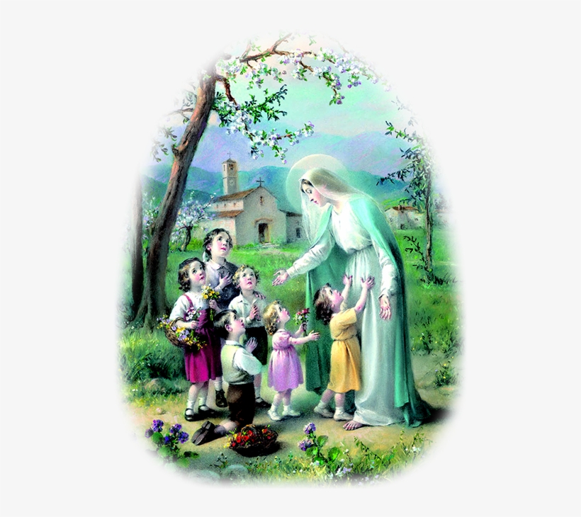 Mother Mary Blessing Children, transparent png download