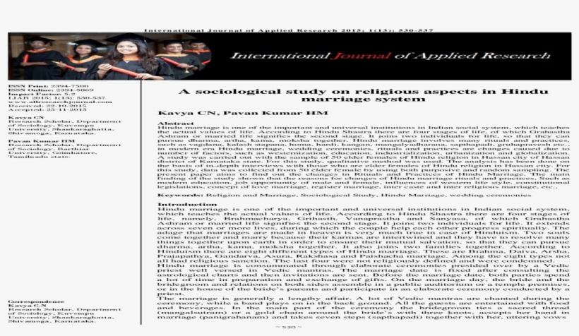 A Sociological Study On Religious Aspects In Hindu - Jurnal Biomaterial Partial Dentures International 2018, transparent png download