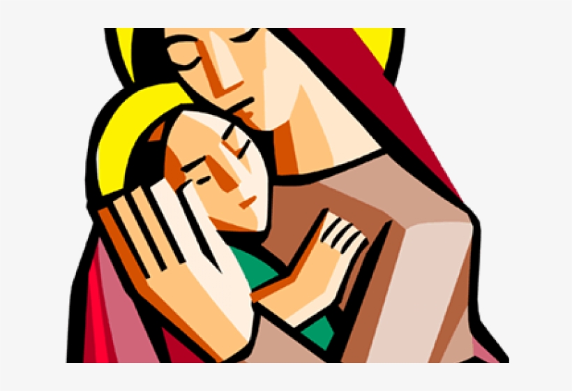 Mother And Baby Clipart Mary Baby Jesus - Mother Mary Png, transparent png download