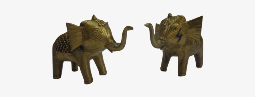 Handmade Brass Metal Dhokra Elephant Handicraft Made - Indian Elephant, transparent png download