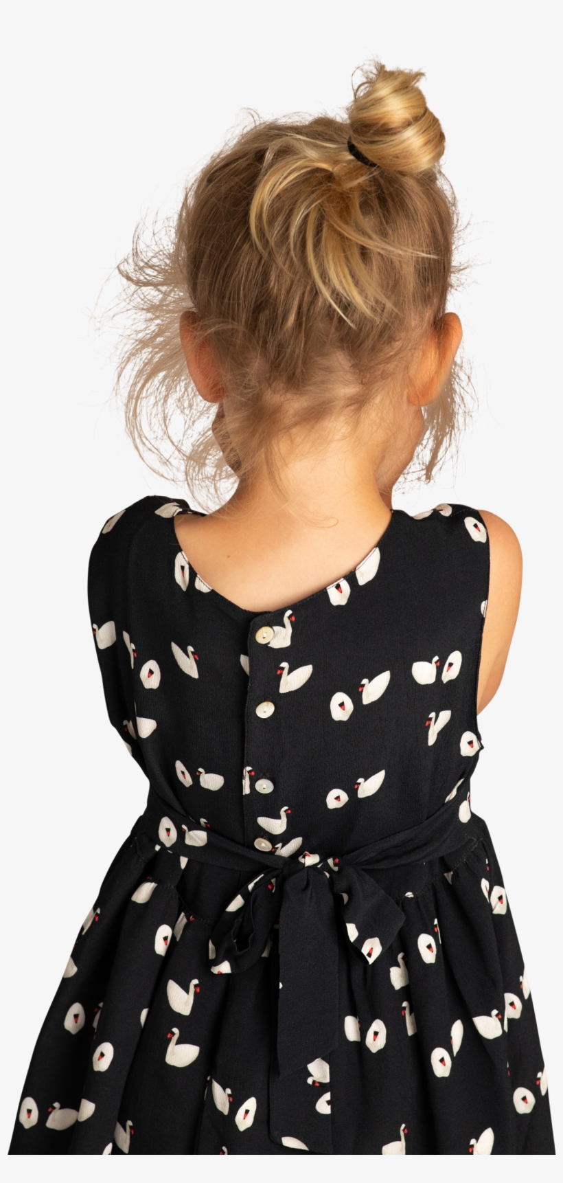 Em Sandy Dress Kids Swan Navy - Girl, transparent png download