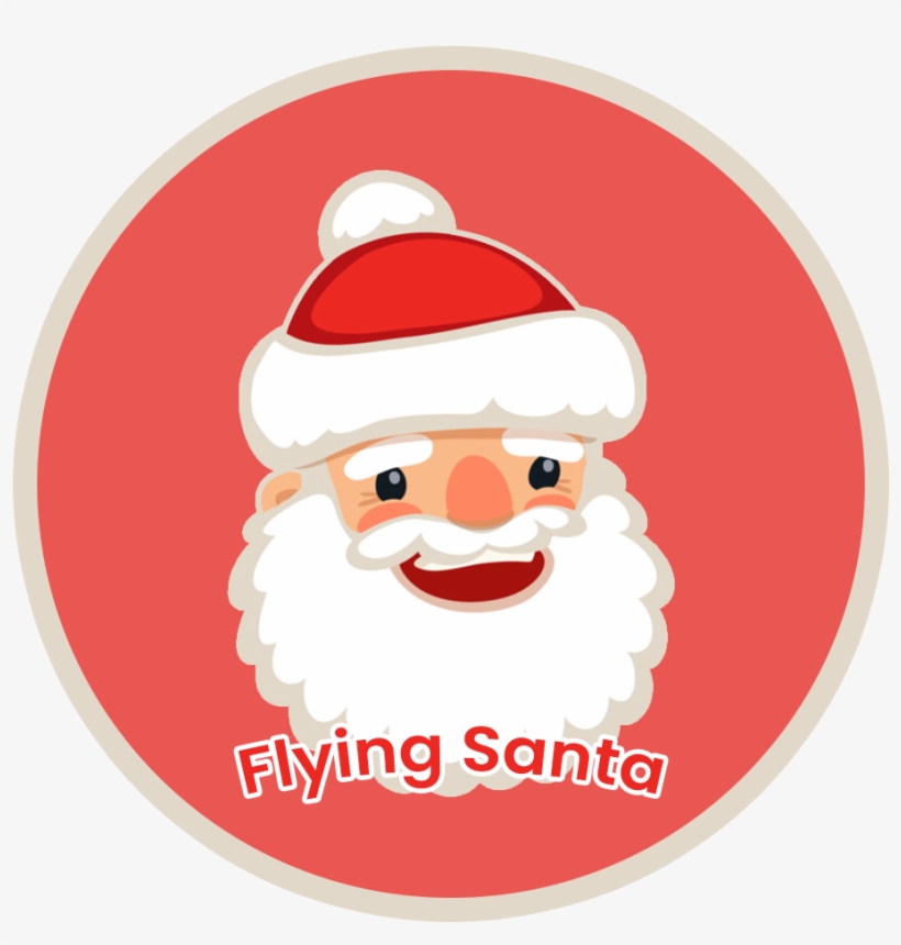 Flying Santa Flying Santa Flies All Your Favorite Christmas - Santa Claus, transparent png download