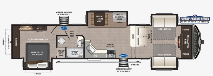 Floor Plan - Montana High Country 381th, transparent png download