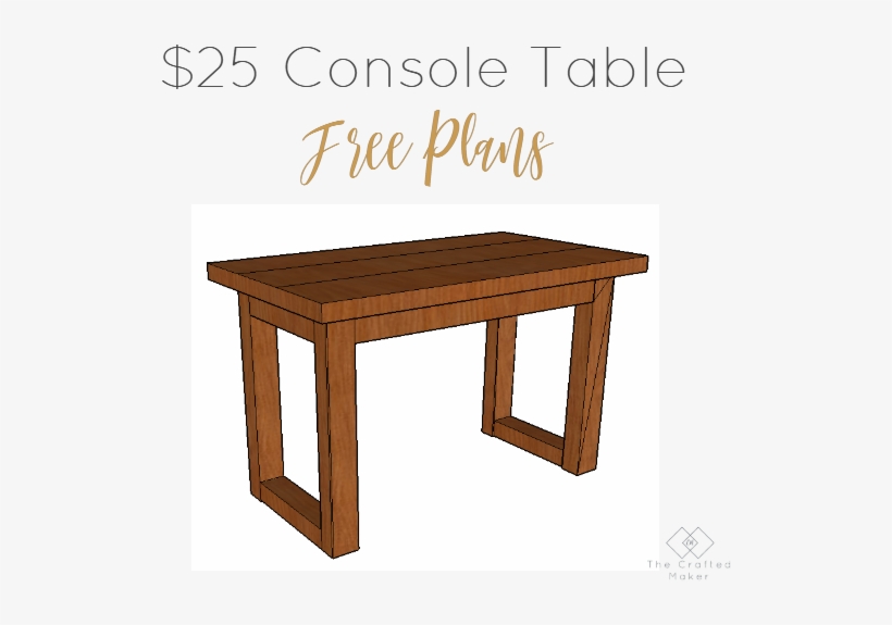 Come Check Out How To Build This $25 Console Table - Coffee Table, transparent png download