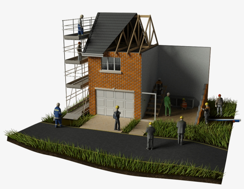 Site Managers Run A New Home Building Development - Building A House Transparent, transparent png download