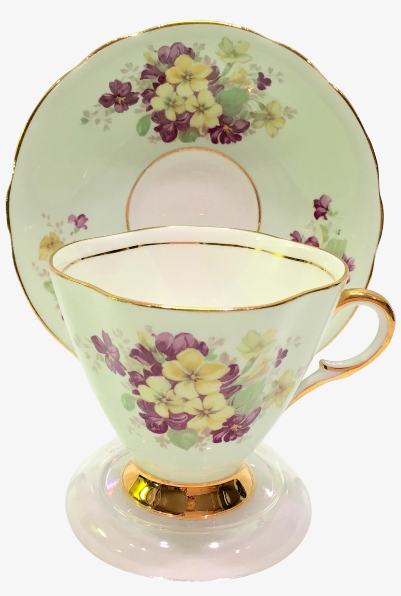 This Lovely Mint Green Teacup And Saucer By Clarence - Porcelain, transparent png download