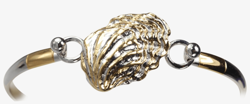 Two-toned Oyster Shell Topper And Bracelet - Chain, transparent png download