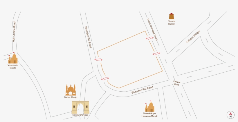 Around 50-55 Years Ago, When Paan Market Was Established, - Map, transparent png download