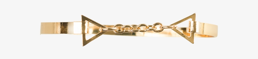 Gold Open Triangle Chain Bangle - Body Jewelry, transparent png download