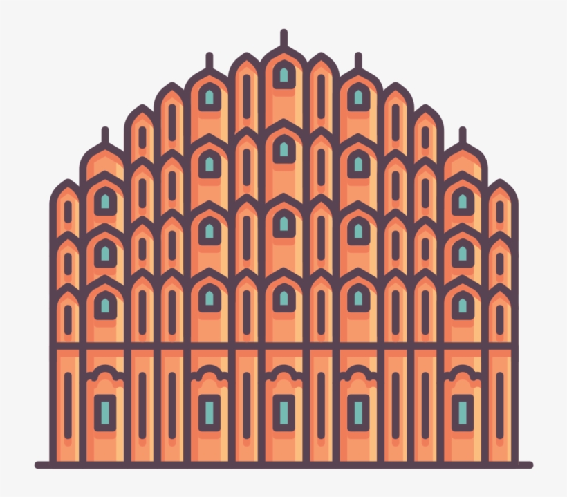 Hawa Mahal, Jaipur - Clipart Of Hawa Mahal, transparent png download