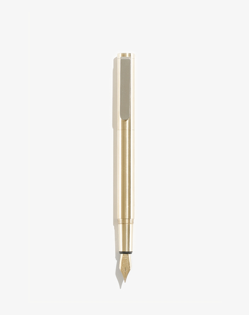 Pocket Fountain Pen - Brass, transparent png download