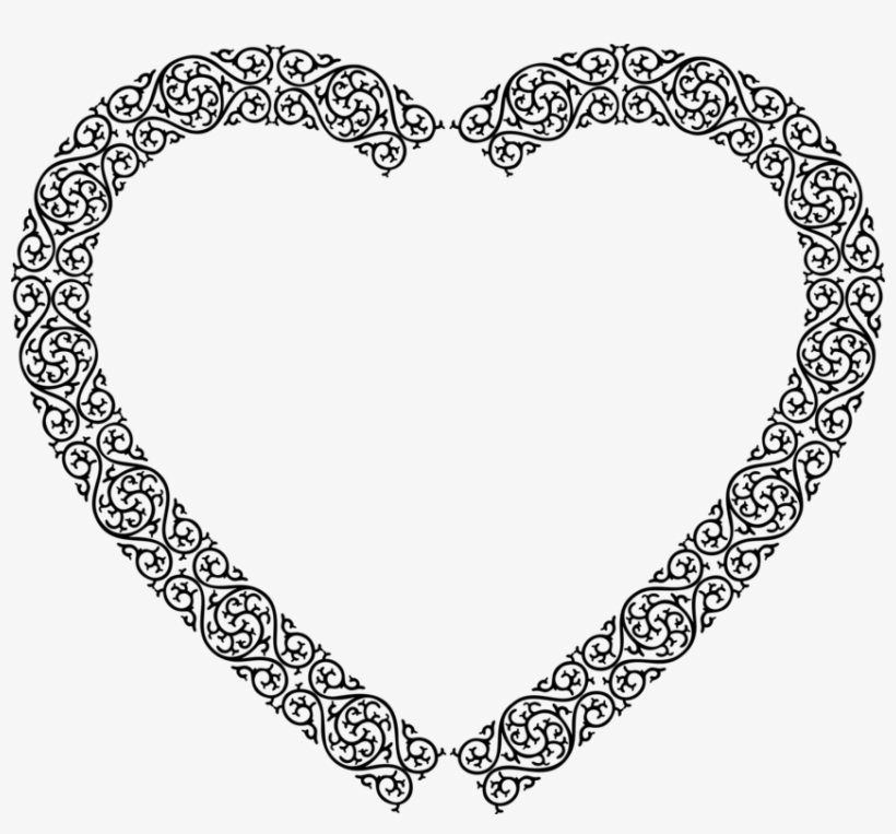 Borders And Frames Computer Icons Vintage Valentines - Vintage Heart Png, transparent png download