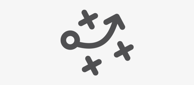 Strategise Arrow Cross Direction Plan Tactics - Cross, transparent png download