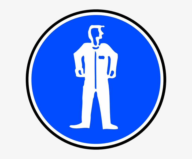 Mandatory Bodily Protection Blue Sign Sticker Svg Clip, transparent png download