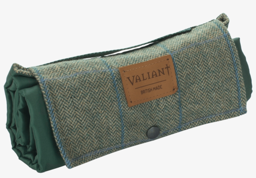 Valiant Haworth Green Tweed Picnic Blanket Folded Up - Messenger Bag, transparent png download