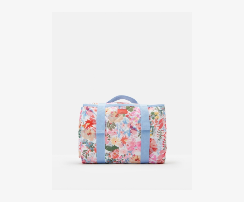 Joules Water Resistant Fold Up Printed Picnic Rug White - Handbag, transparent png download